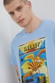 Бавовняна футболка Medicine з принтом колір блакитний (2414012)
