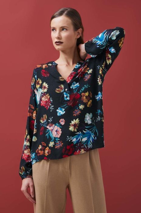 Блузка Medicine жіноча колір чорний візерунок (2891790)