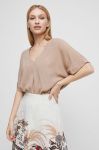 Блузка Medicine жіноча колір бежевий однотонна (3326703)