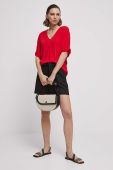 Блузка Medicine жіноча колір червоний однотонна (3326692)