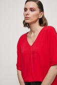 Блузка Medicine жіноча колір червоний однотонна (3326692)