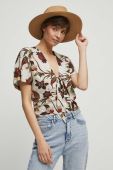 Блузка Medicine жіноча колір бежевий візерунок (3256229)
