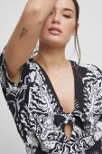 Блузка Medicine жіноча колір чорний візерунок (3256225)