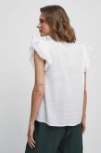 Бавовняна блузка Medicine жіноча колір білий з аплікацією (3349596)