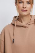 Кофта Medicine жіноча колір бежевий з капюшоном однотонна (2895484)
