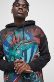 Кофта Medicine чоловіча колір чорний з капюшоном з принтом (3047981)