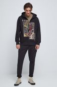 Кофта Medicine чоловіча колір чорний з капюшоном з принтом (3118776)