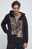 Кофта Medicine чоловіча колір чорний з капюшоном з принтом (3118776)