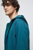 Кофта Medicine чоловіча колір бірюзовий з капюшоном з принтом