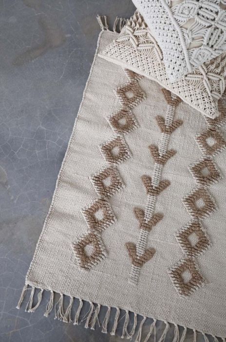 Бавовняний килимок Medicine колір бежевий (3105013)