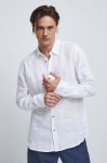 Сорочка з льону Medicine колір білий regular класичний комір (3210023) Сорочка з льону Medicine колір білий regular класичний комір (3210023)