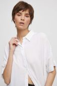 Сорочка Medicine жіноча колір білий relaxed класичний комір (3340356)
