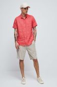Сорочка з льону Medicine колір помаранчевий regular класичний комір