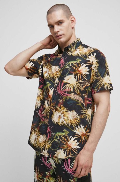 Сорочка Medicine чоловіча колір чорний regular класичний комір (3329296)