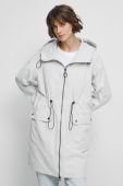 Пальто Medicine жіноче колір сірий перехідне oversize