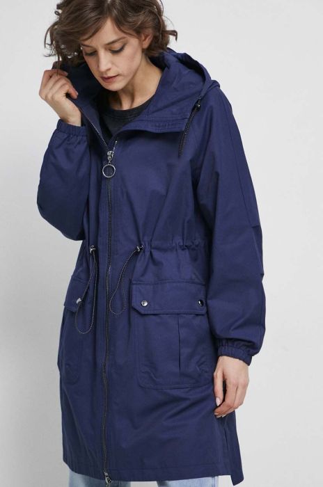 Пальто Medicine жіноче колір синій перехідне oversize