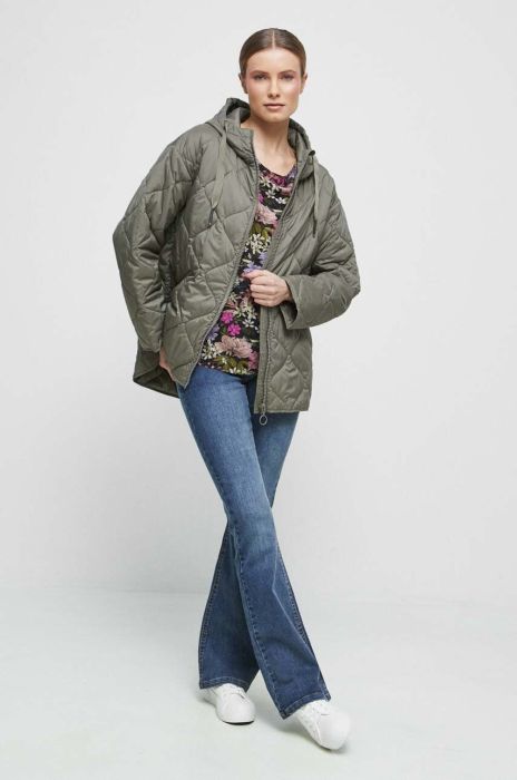 Куртка Medicine жіноча колір зелений перехідна oversize (3005744)