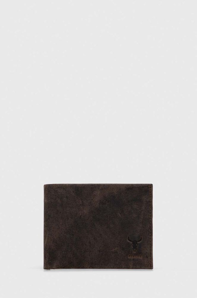 Шкіряний гаманець Medicine чоловічий колір коричневий (3205441)