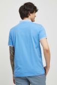 Поло Medicine чоловічий однотонний колір блакитний (3281555)