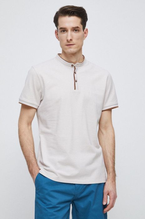 Поло Medicine чоловічі колір бежевий однотонний