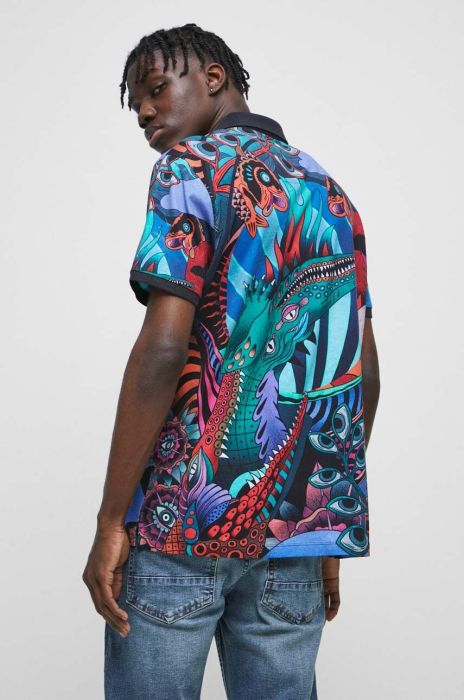 Бавовняне поло Medicine візерунок колір барвистий (3048090)