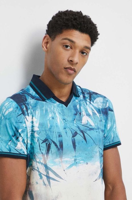 Поло Medicine чоловічі колір бірюзовий візерунок