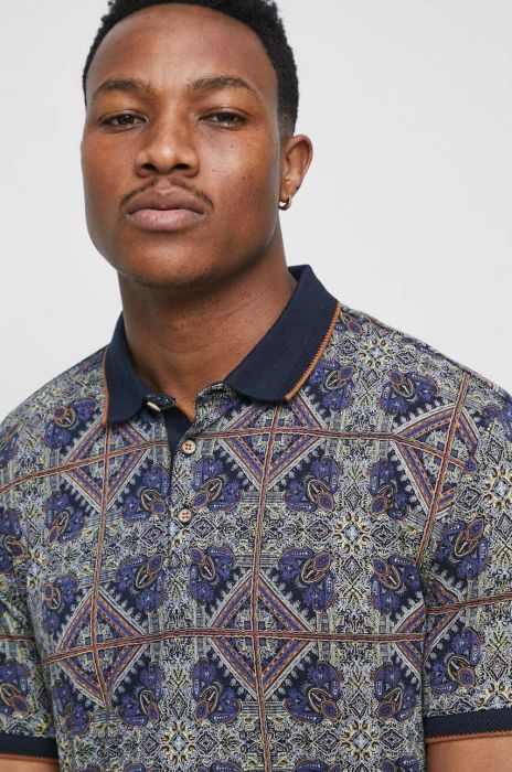 Поло Medicine чоловічі колір синій візерунок (3118802) Поло Medicine чоловічі колір синій візерунок (3118802)