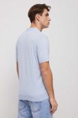 Бавовняне поло Medicine чоловічі візерунок колір блакитний