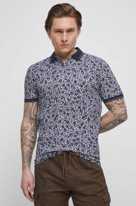 Поло Medicine чоловічі візерунок колір блакитний (3401883)