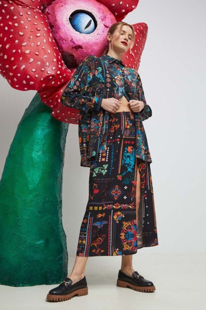 Спідниця Medicine колір чорний maxi розкльошена (3143591) фото 2