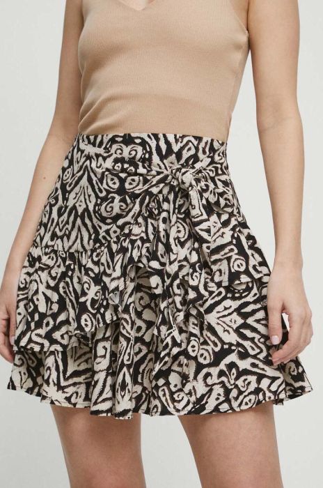 Спідниця Medicine колір бежевий mini розкльошена