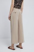 Штани Medicine колір бежевий широке середня посадка