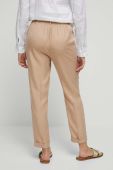 Штани Medicine жіночі колір бежевий пряме середня посадка (3258932)