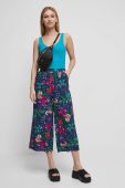 Штани Medicine жіночі колір бірюзовий кюлоти висока посадка
