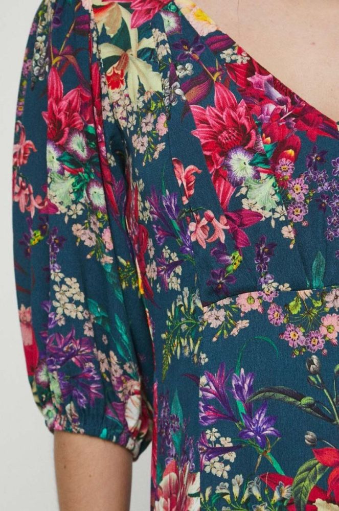 Сукня Medicine maxi розкльошена колір бірюзовий (3274078) фото 5
