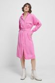 Сукня Medicine колір рожевий midi oversize (3047923)