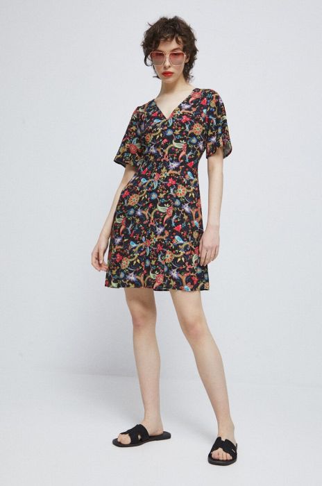 Сукня Medicine колір чорний mini розкльошена (3197871)