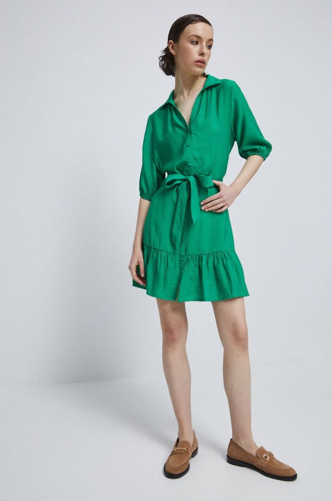 Сукня Medicine колір зелений mini розкльошена (3197886)