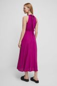 Сукня з домішкою льону Medicine колір рожевий midi розкльошена