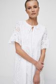Бавовняна сукня Medicine колір білий midi розкльошена (3383004)