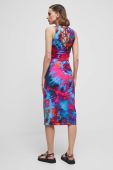 Бавовняна сукня Medicine midi облягаюча колір барвистий