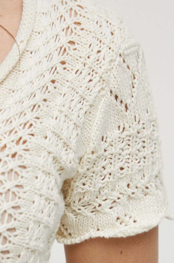 Бавовняний кардиган Medicine колір бежевий легкий фото 5