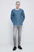 Бавовняний светр Medicine чоловічий колір бірюзовий легкий