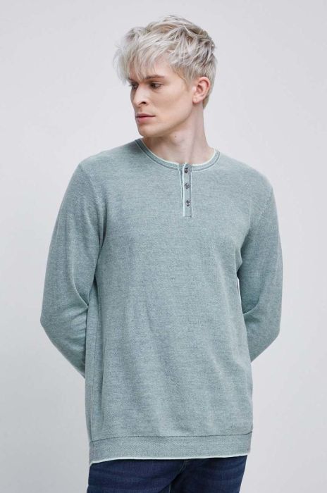 Бавовняний светр Medicine чоловічий колір зелений легкий (2871761)