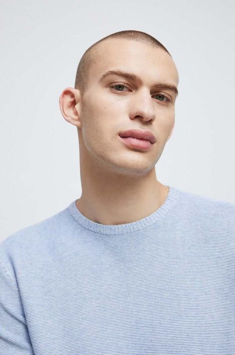 Бавовняний светр Medicine легкий колір блакитний (3016327)