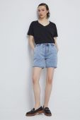 Джинсові шорти Medicine жіночі однотонні середня посадка колір блакитний (3231149)
