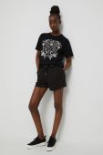 Шорти Medicine жіночі колір чорний візерунок середня посадка (3239762)