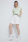 Джинсові шорти Medicine жіночі колір білий однотонні середня посадка (3227373)