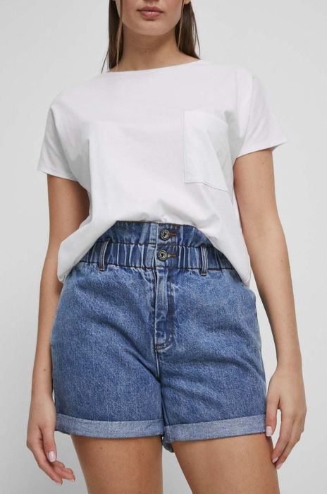 Джинсові шорти Medicine жіночі однотонні висока посадка колір блакитний (3246560)