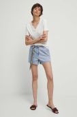 Джинсові шорти Medicine жіночі однотонні середня посадка колір блакитний (3324253)